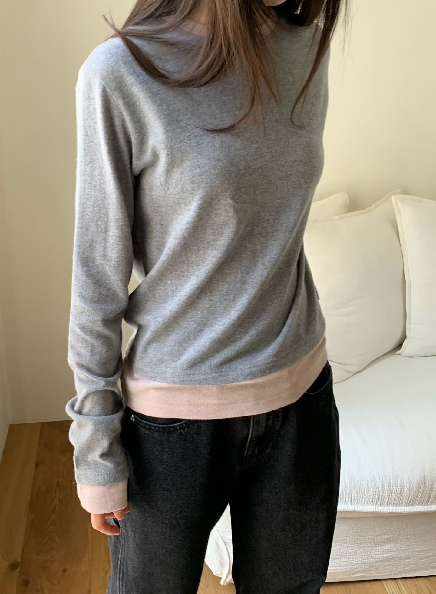 ✨【25FW Contrast Edge Long Sleeve Tee · 撞色長袖Tee】✨