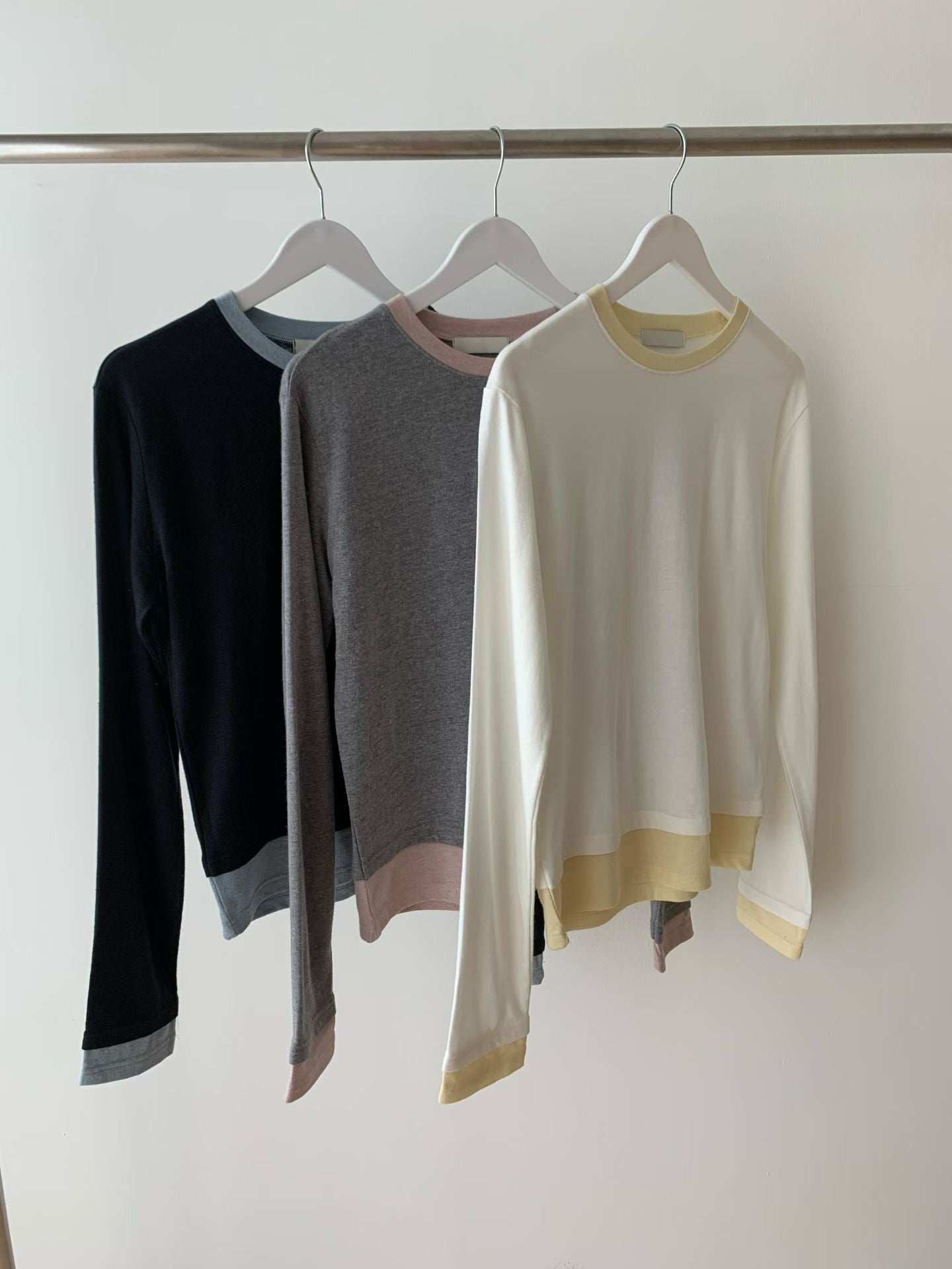 ✨【25FW Contrast Edge Long Sleeve Tee · 撞色長袖Tee】✨