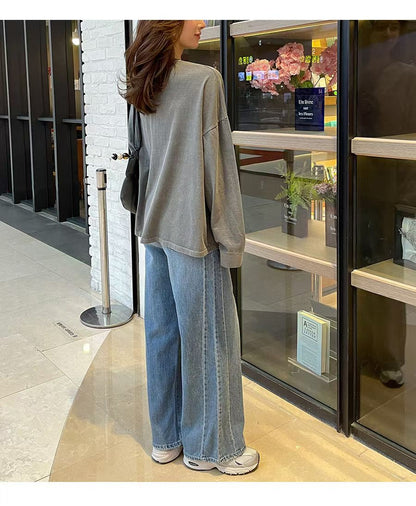 👖 Vintage Straight Wide Denim Pants #3004