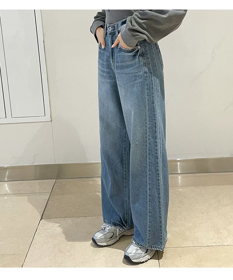 👖 Vintage Straight Wide Denim Pants #3004