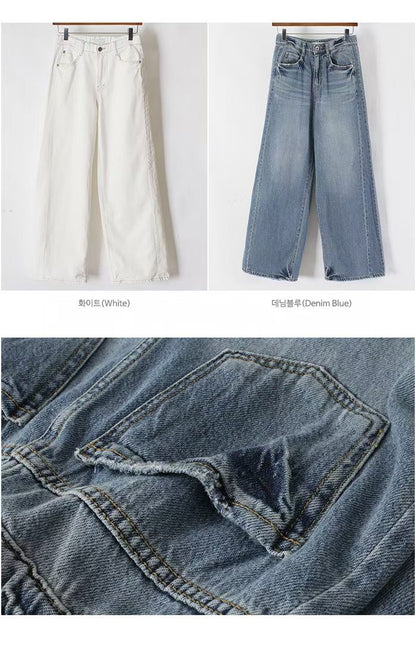 👖 Vintage Straight Wide Denim Pants #3004