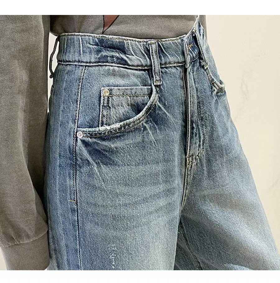 👖 Vintage Straight Wide Denim Pants #3004
