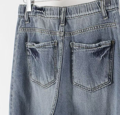 👖 Vintage Straight Wide Denim Pants #3004