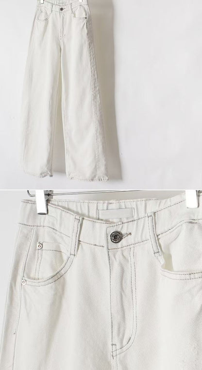 👖 Vintage Straight Wide Denim Pants #3004