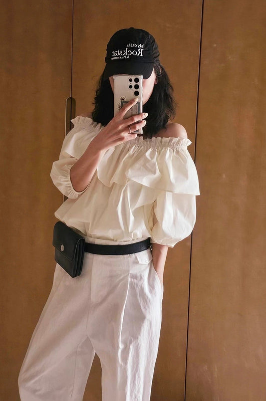 🌸 Elegant Off-Shoulder Puff Sleeve Top 超有氣質既一字膊泡袖上衣