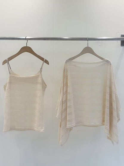Layered Stripe Knitwear Set 條紋拼層感針織套裝