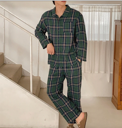 J'eu Lees Classic Tartan Fleece Lounge Set