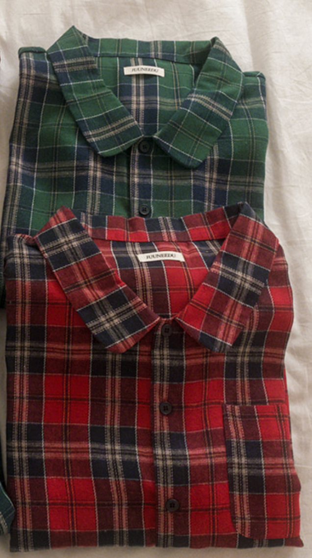 J'eu Lees Classic Tartan Fleece Lounge Set