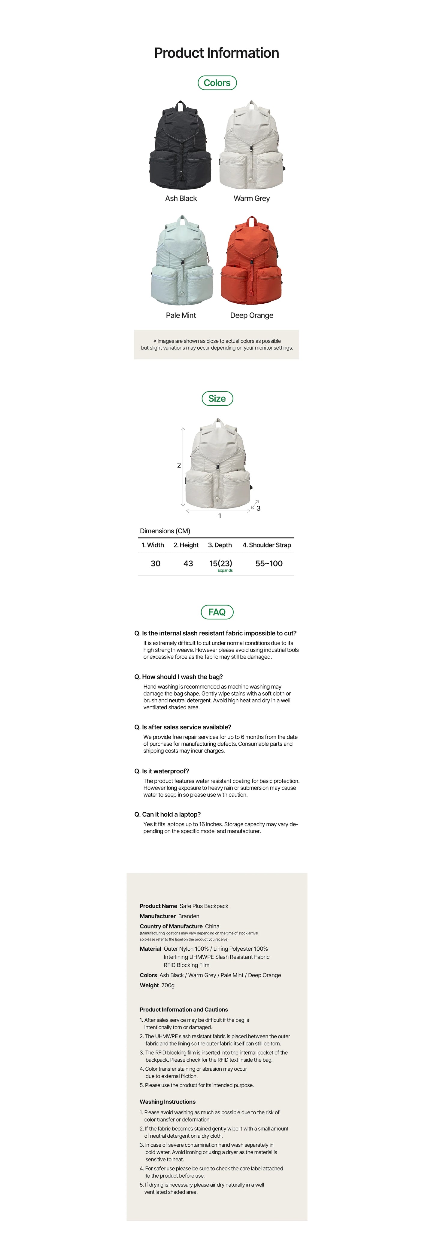 Safe Plus Backpack